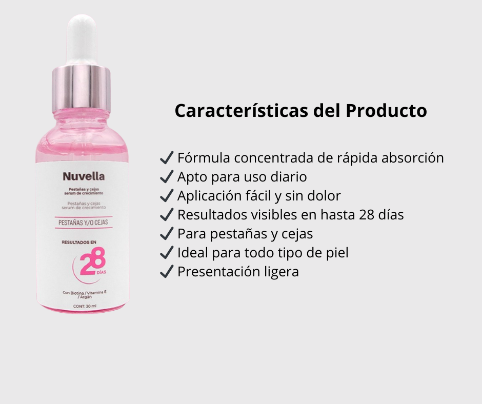 NUVELLA-SÉRUM PARA PESTAÑAS Y CEJAS